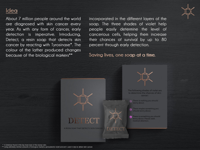 Detect: A resin soap that detects skin cancer