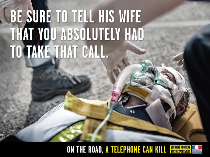 French Road Safety: On the Road, a Telephone Can Kill, 1