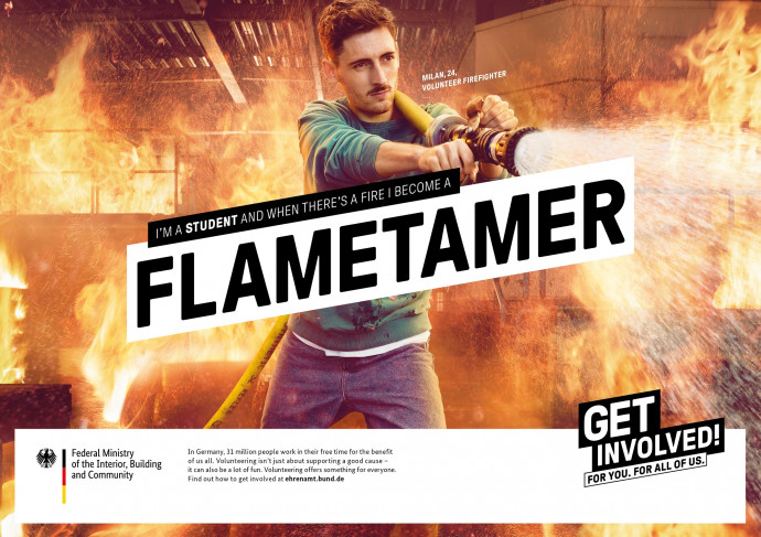 Volunteers Germany: Get involved (Flametamer)