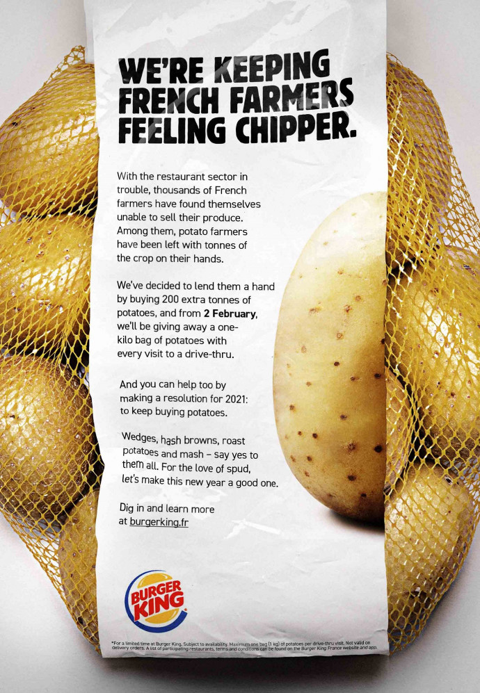 Ad of the Day | Burger King: Kilo of Potatoes