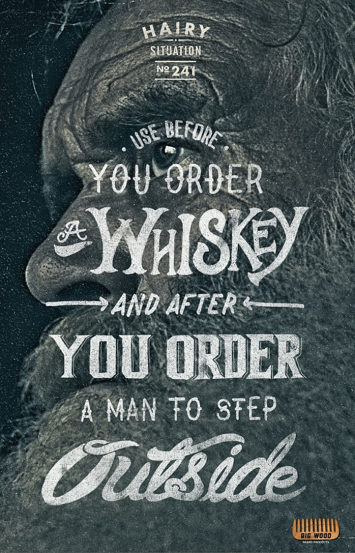Big Wood Beard Combs: Whiskey