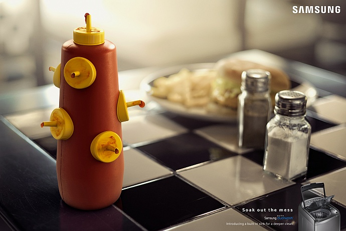 Samsung: Soak out the mess - ketchup