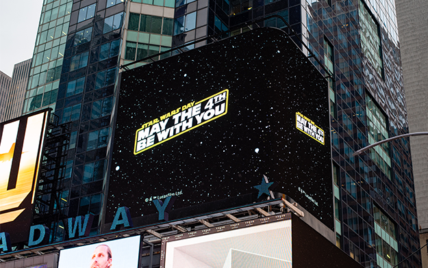 LG Announced Star Wars Collaboration On NY Times Square Billboard