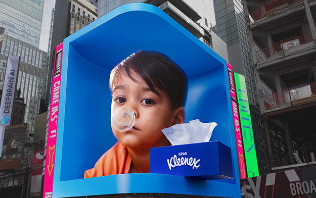 Kleenex&reg; And FCB Launch 3D Billboard In New York's Times Square