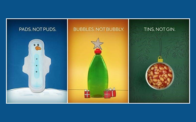 Tins not Gin, Pads not Pud, Bubbles not Bubbly: Foodbank ad is Stark Reminder this Christmas