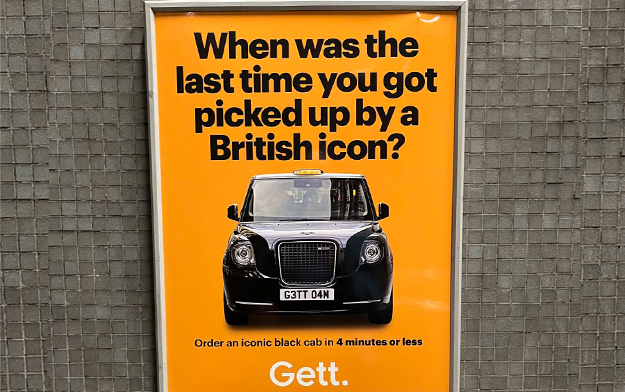Gett Reminds London Why Black Cabs are Iconic with Bold OOH