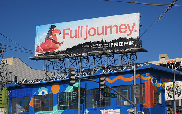 Freepik Challenges Competitors with a New Billboard in San Francisco 