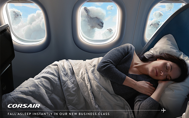 Corsair and Australie.GAD Launch Sleepy Campaign to Promote New Business Class Seats