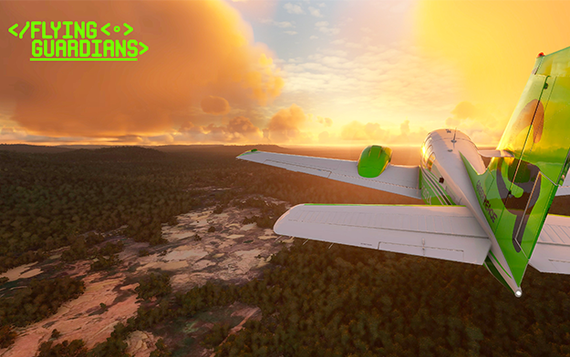 A Flight Simulator Becomes a Game in which Users Identify Deforestation and Illegal Mining Sites in the Amazon