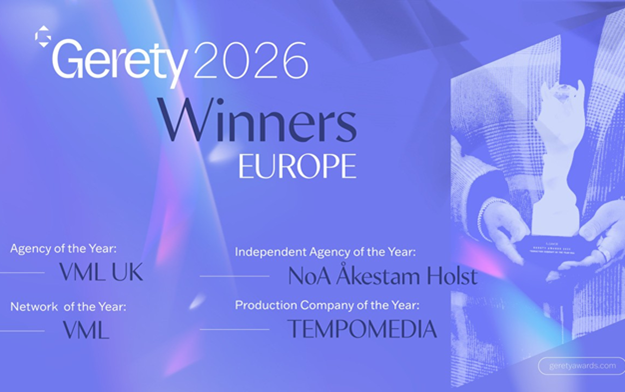 VML UK, NoA Akestam Holst and TEMPOMEDIA Emerge as Europe's Gerety 2026 Leaders
